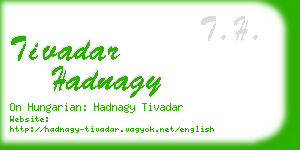 tivadar hadnagy business card